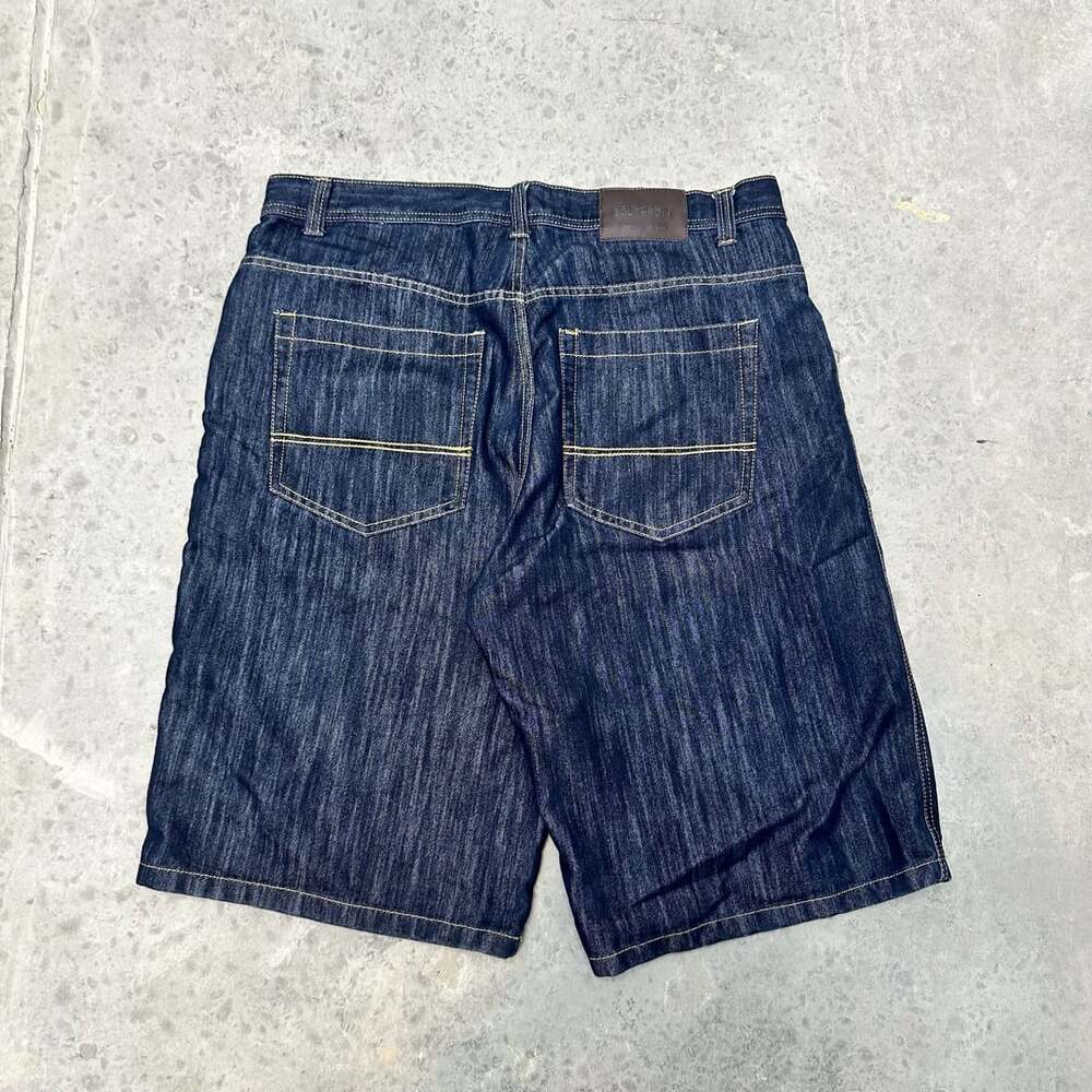 Southpole Vintage Y2K Dark Wash Denim Baggy Jorts Shorts Size 40